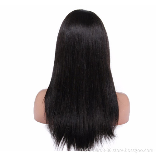 Human Hair Wigs Full Lace Wigs Brazilian Swiss Lace Remy Hair Silky Straight Wave Long ALL Colors Medium Brown Average Size 150%